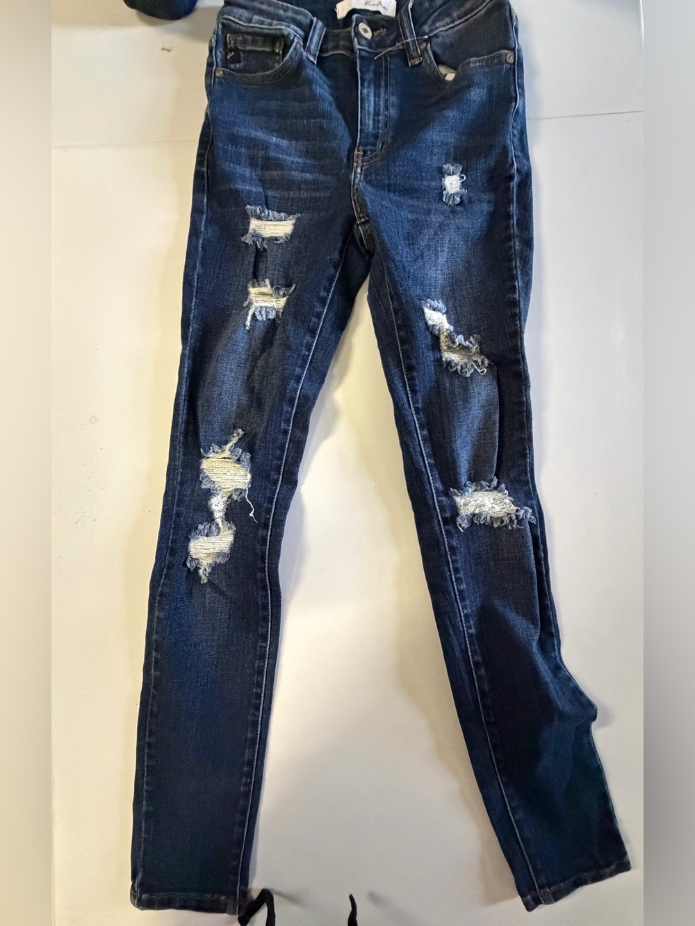 KanCan Dark Blue Distressed Skinny Jeans